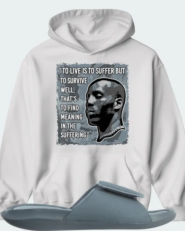Jordan Hydro 6 Sneaker Matching White Hoodie - DMX Suffer Quote