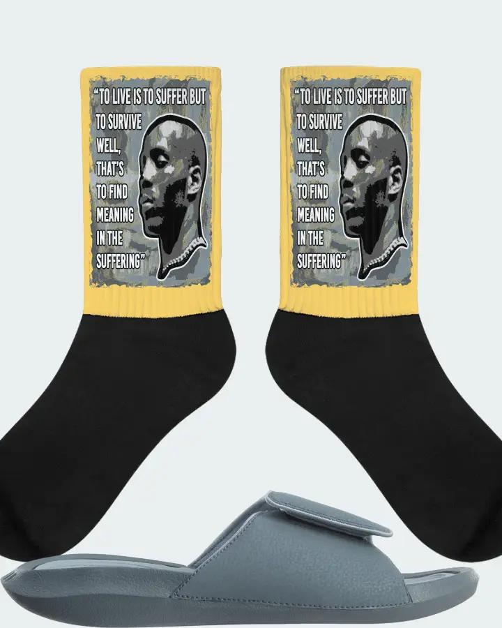 Jordan Hydro 6 Sneaker Matching Yellow Socks - DMX Suffer Quote