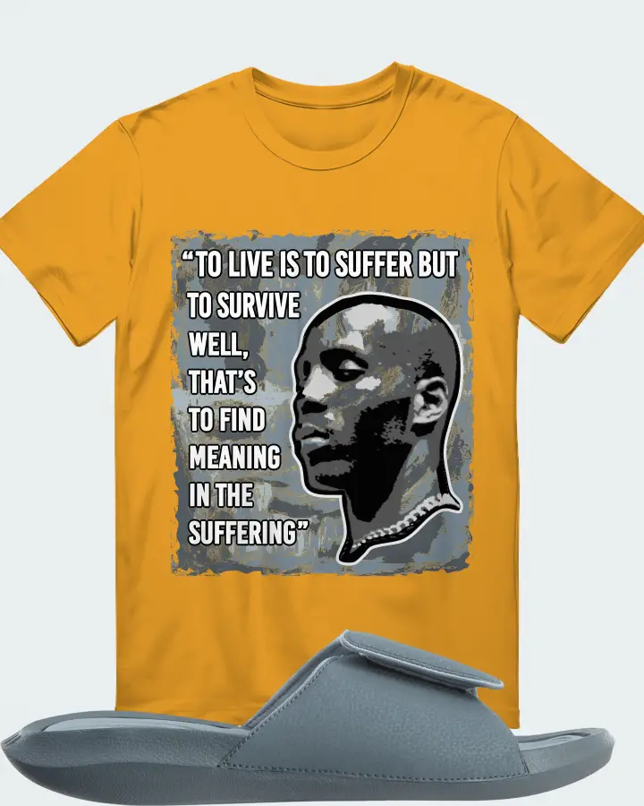 Jordan Hydro 6 Sneaker Matching Mustard T-Shirt - DMX Suffer Quote
