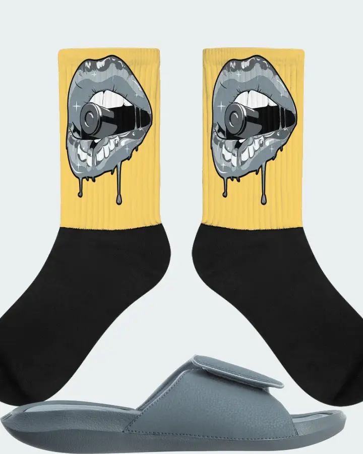 Jordan Hydro 6 Sneaker Matching Yellow Socks - Kiss of Death