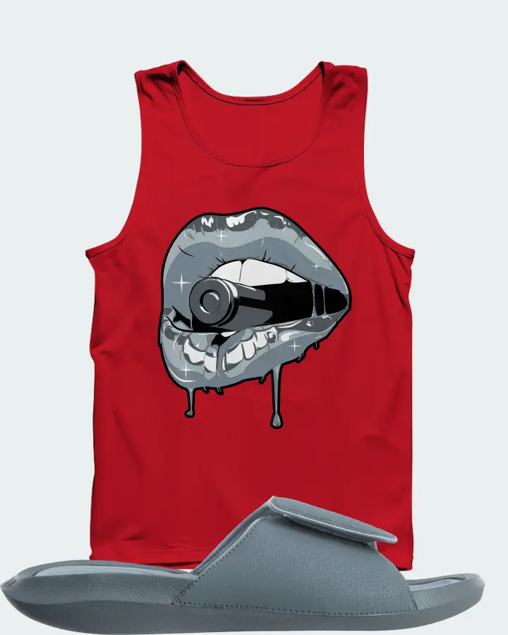 Jordan Hydro 6 Sneaker Matching Red Tank Top - Kiss of Death