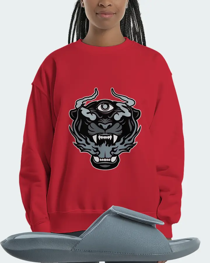 Jordan Hydro 6 Sneaker Matching Red Sweatshirt (The Beast) - View 3