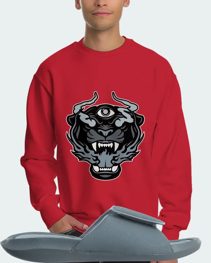Jordan Hydro 6 Sneaker Matching Red Sweatshirt (The Beast) - View 4