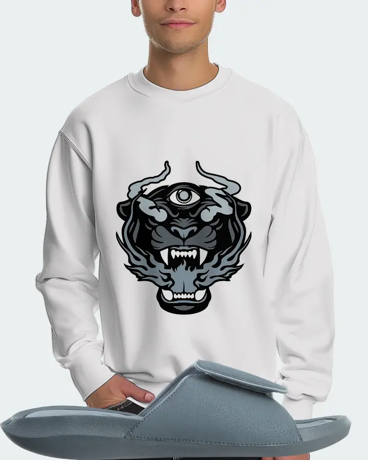 Jordan Hydro 6 Sneaker Matching White Sweatshirt (The Beast) - View 4