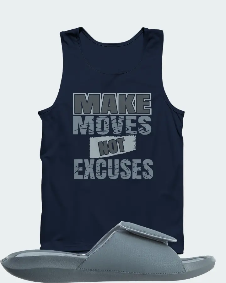 Jordan Hydro 6 Sneaker Matching Navy Tank Top - Make Moves Not Excuses