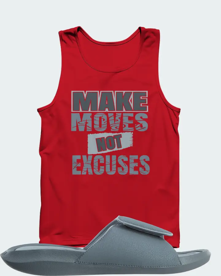 Jordan Hydro 6 Sneaker Matching Red Tank Top - Make Moves Not Excuses