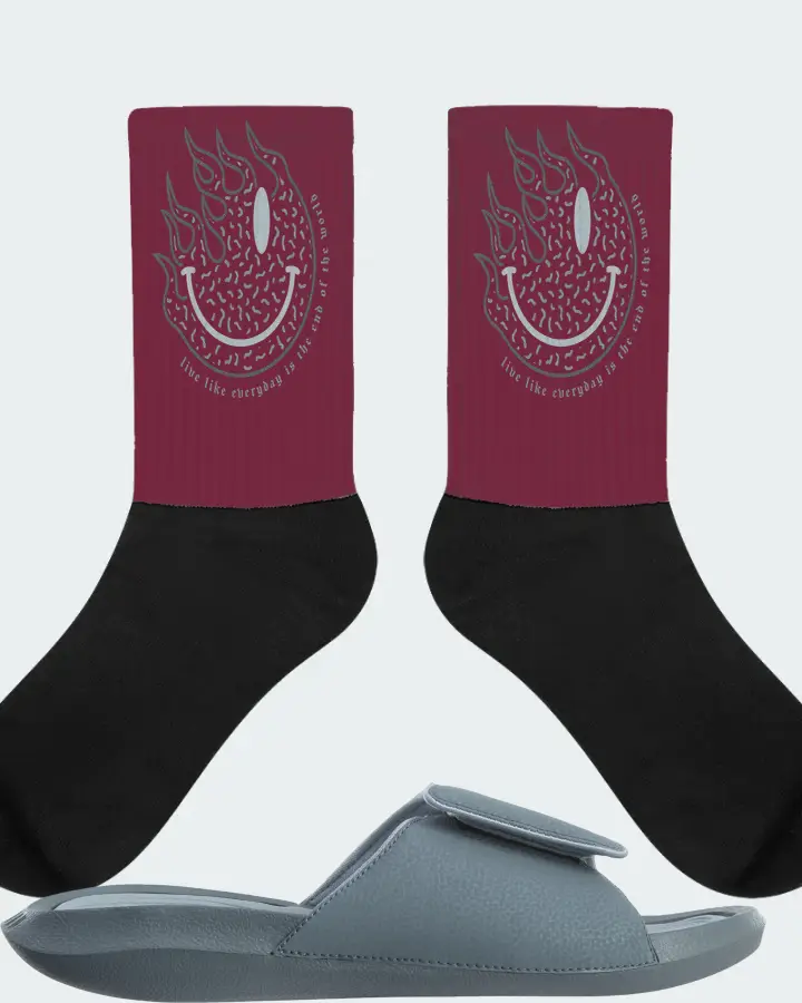 Socks in Maroon