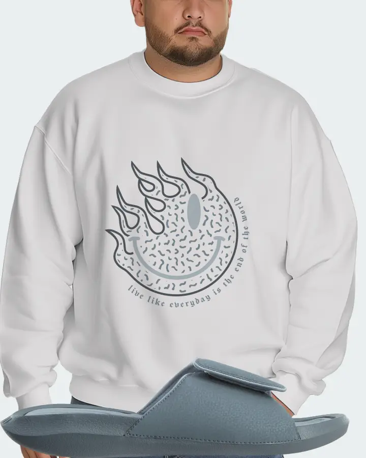 Jordan Hydro 6 Sneaker Matching White Sweatshirt (Keep Smiling) - View 6