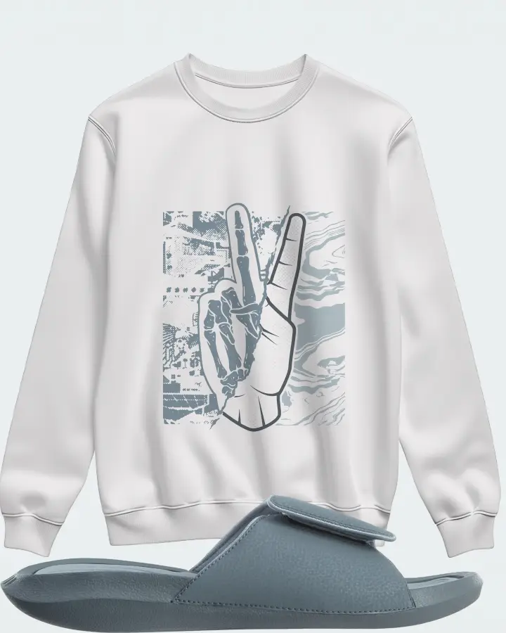 Jordan Hydro 6 Sneaker Matching White Sweatshirt - Peace of mind