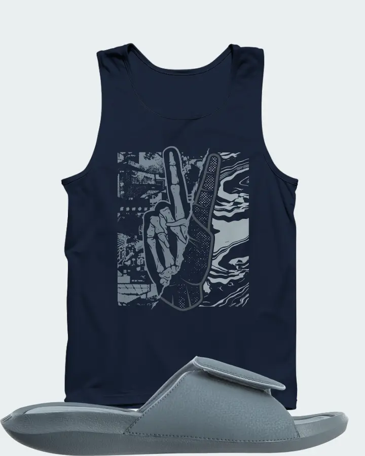Jordan Hydro 6 Sneaker Matching Navy Tank Top - Peace of mind