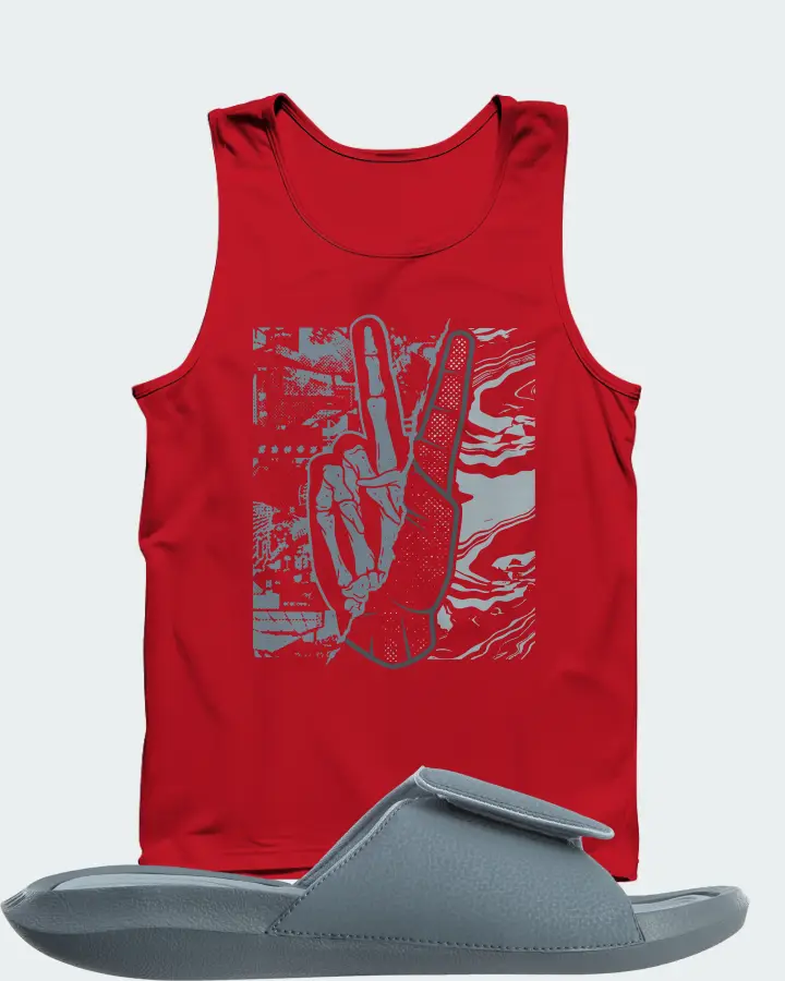 Jordan Hydro 6 Sneaker Matching Red Tank Top - Peace of mind