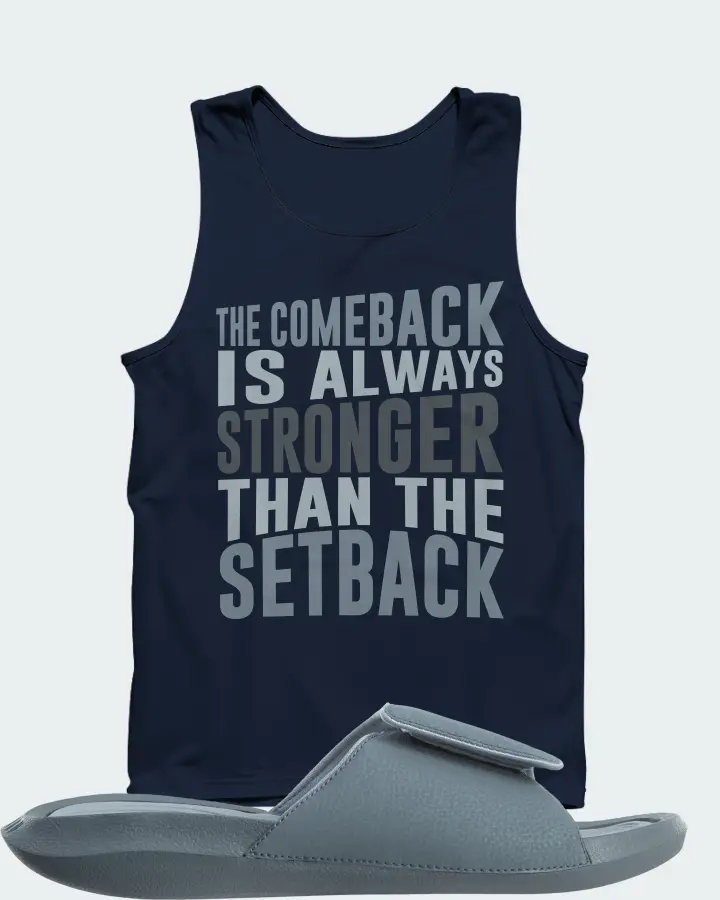 Jordan Hydro 6 Sneaker Matching Navy Tank Top - The Comeback