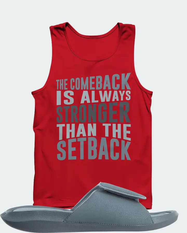 Jordan Hydro 6 Sneaker Matching Red Tank Top - The Comeback