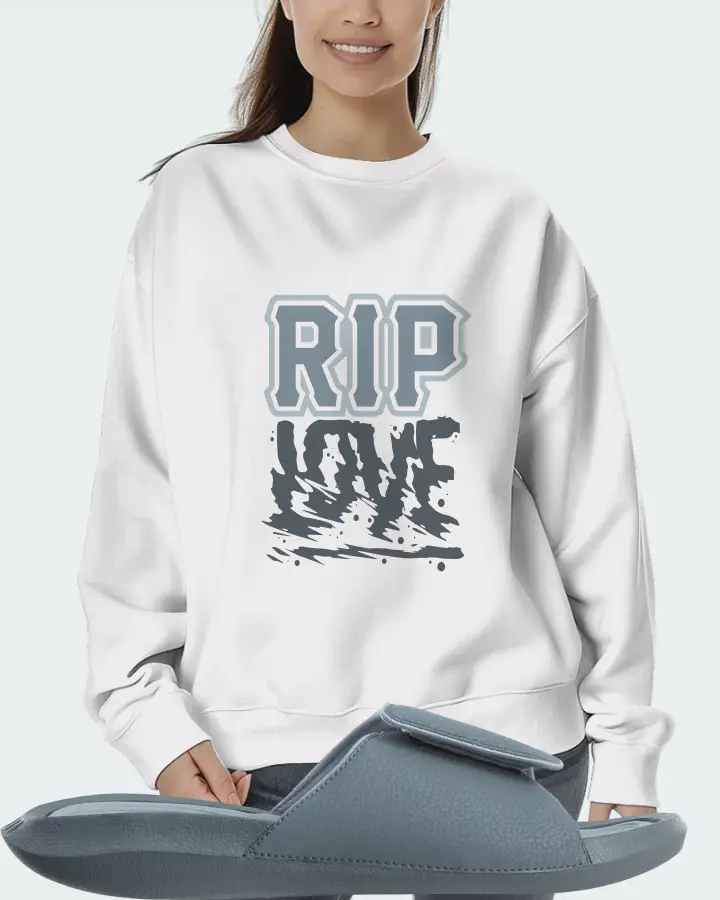 Jordan Hydro 6 Sneaker Matching White Sweatshirt (RIP Love) - View 5