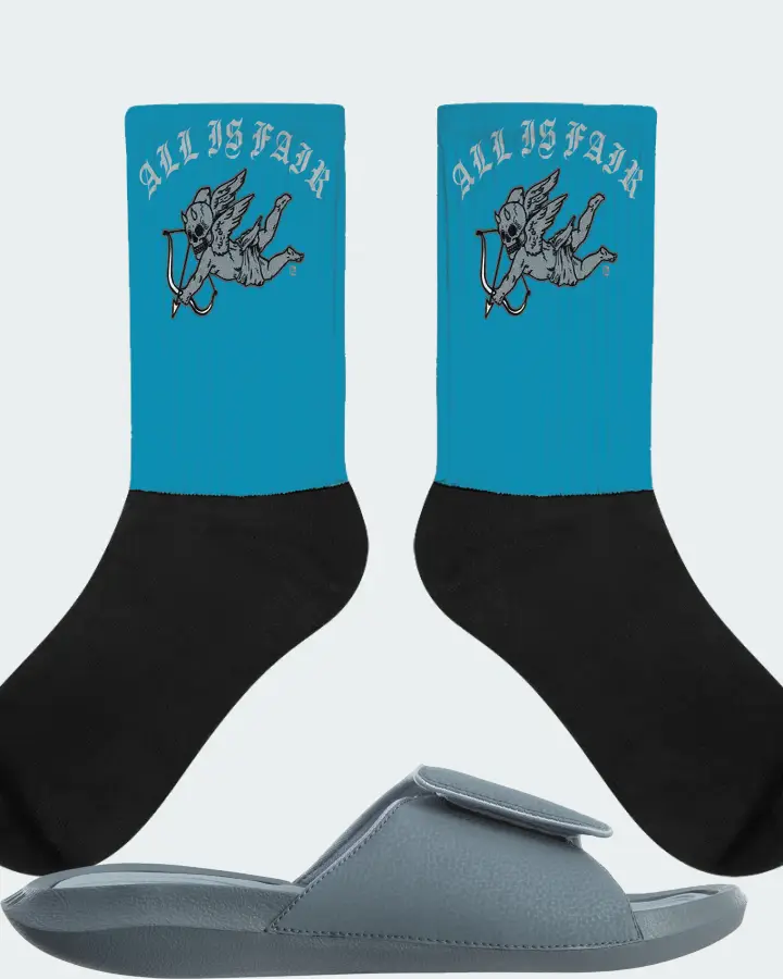Jordan Hydro 6 Sneaker Matching Aqua Socks (All Is Fair) - View 1