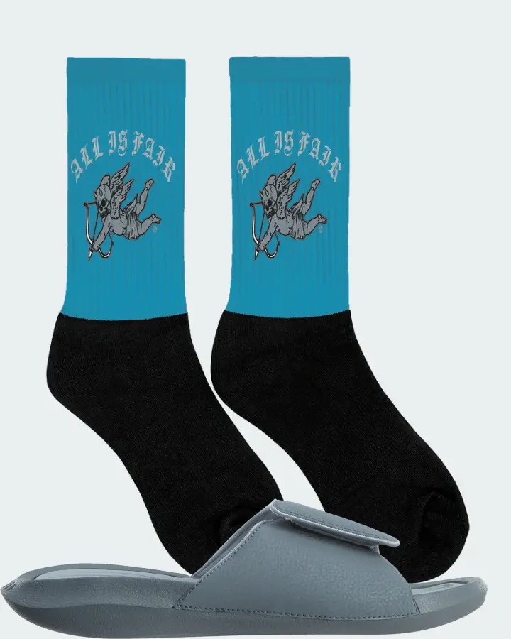 Jordan Hydro 6 Sneaker Matching Aqua Socks (All Is Fair) - View 2
