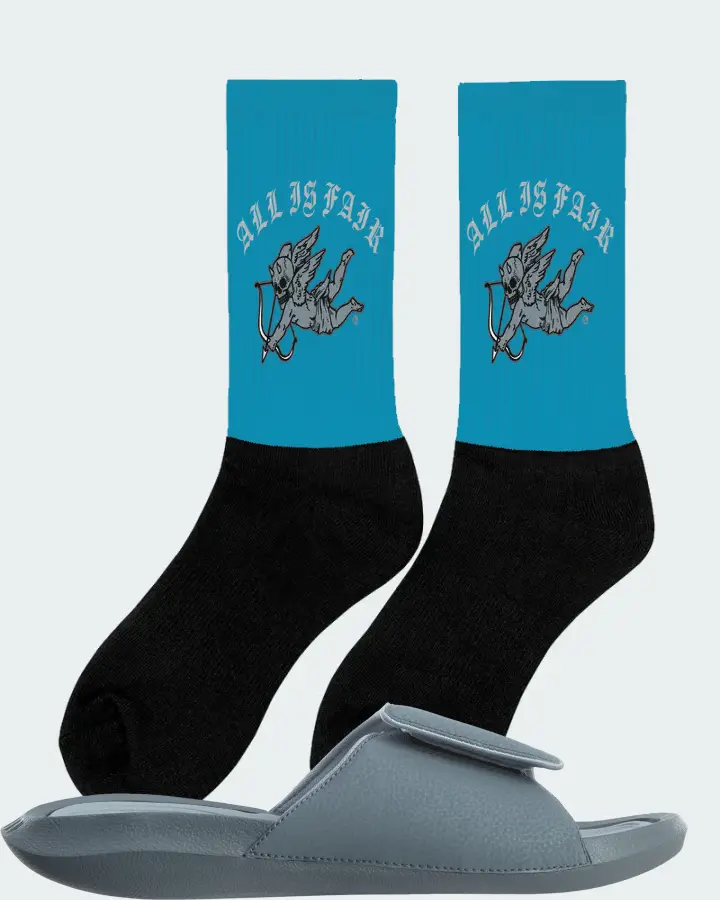 Jordan Hydro 6 Sneaker Matching Aqua Socks (All Is Fair) - View 3