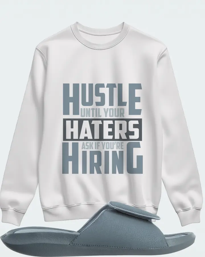 Jordan Hydro 6 Sneaker Matching White Sweatshirt - HUSTLE UNTIL YOUR HATERS