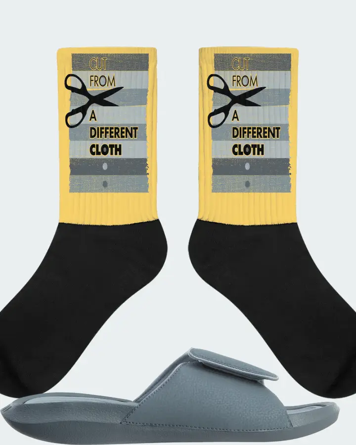 Jordan Hydro 6 Sneaker Matching Yellow Socks - Cut From a Different Cloth
