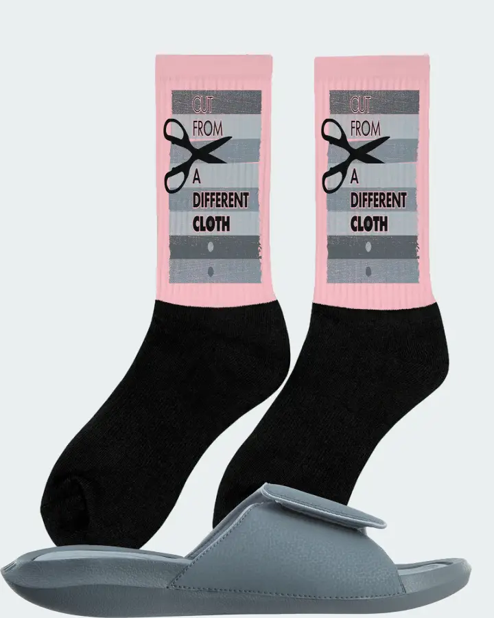 Jordan Hydro 6 Sneaker Matching Pink Socks (Cut From a Different Cloth) - View 3