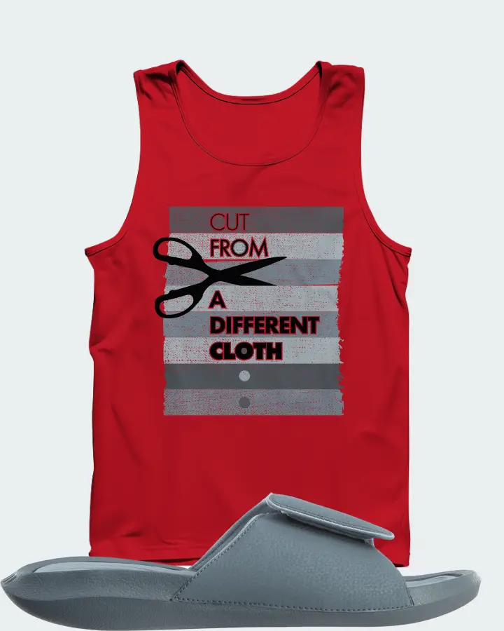 Jordan Hydro 6 Sneaker Matching Red Tank Top - Cut From a Different Cloth