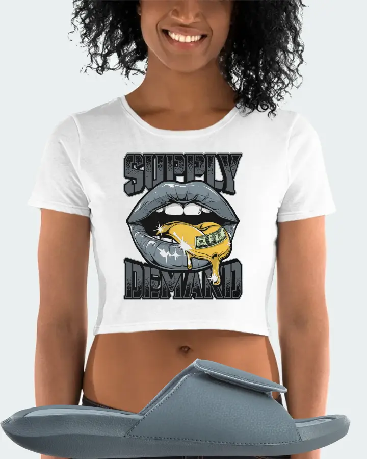 Jordan Hydro 6 Sneaker Matching White Crop Top (Supply Demand) - View 2