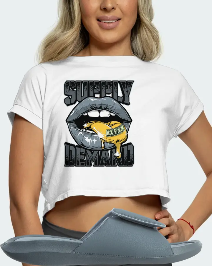 Jordan Hydro 6 Sneaker Matching White Crop Top (Supply Demand) - View 5