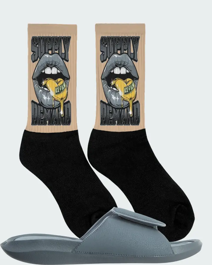Jordan Hydro 6 Sneaker Matching Cream Socks (Supply Demand) - View 2