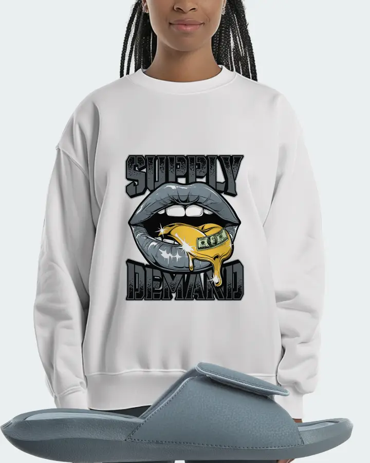 Jordan Hydro 6 Sneaker Matching White Sweatshirt (Supply Demand) - View 3