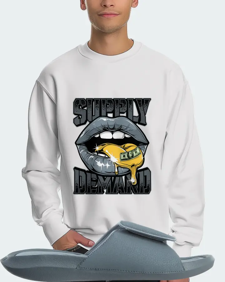 Jordan Hydro 6 Sneaker Matching White Sweatshirt (Supply Demand) - View 4