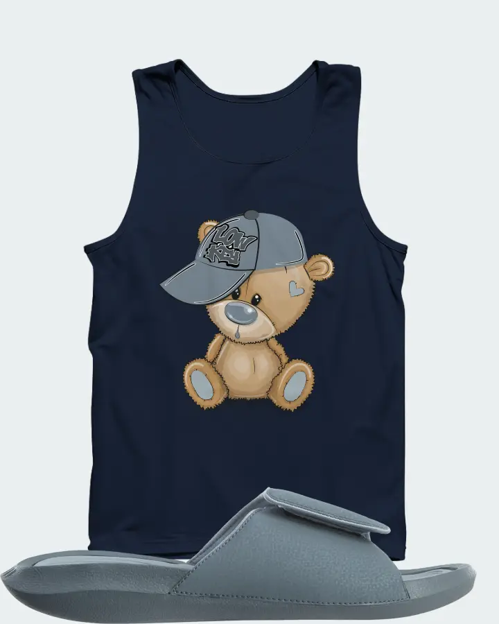 Jordan Hydro 6 Sneaker Matching Navy Tank Top - LOW KEY BEAR