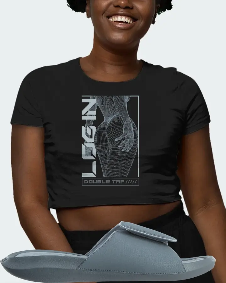 Jordan Hydro 6 Sneaker Matching Black Crop Top (LOGIN) - View 3