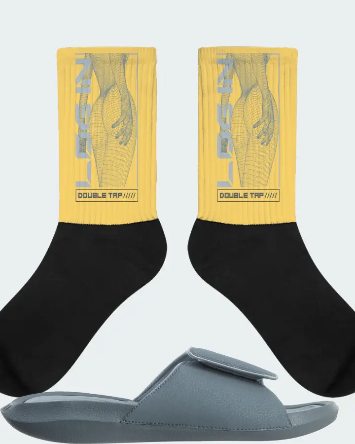 Jordan Hydro 6 Sneaker Matching Yellow Socks (LOGIN) - View 1