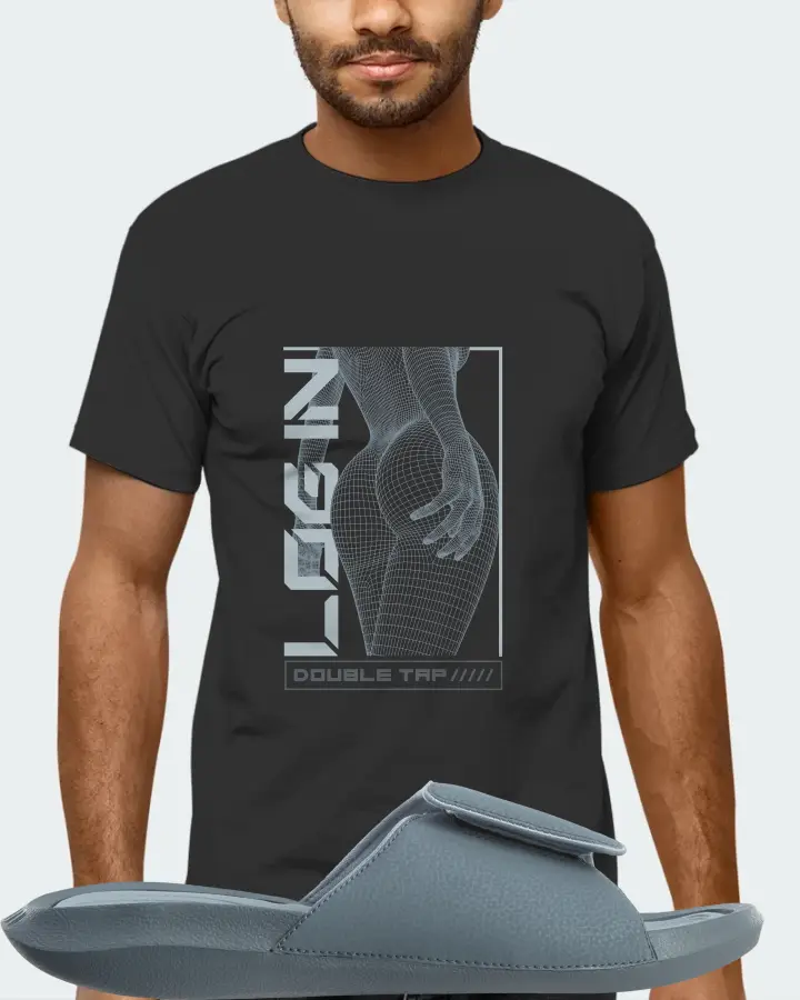 Jordan Hydro 6 Sneaker Matching Graphite T-Shirt (LOGIN) - View 6