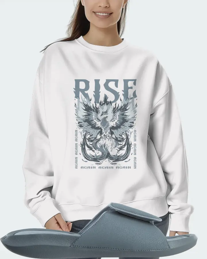 Jordan Hydro 6 Sneaker Matching White Sweatshirt (RISE) - View 5