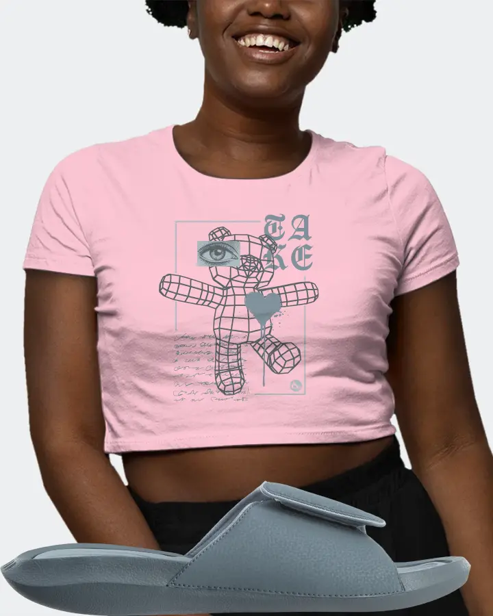 Jordan Hydro 6 Sneaker Matching Pink Crop Top (TAKE) - View 3