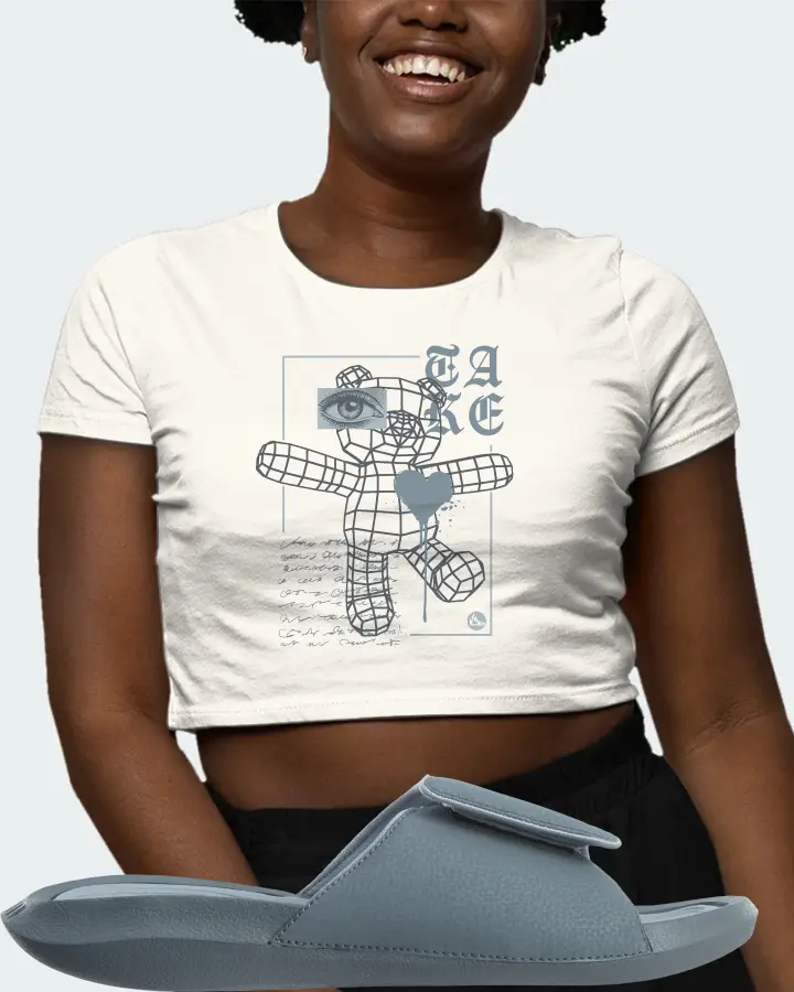 Jordan Hydro 6 Sneaker Matching Ecru White Crop Top (TAKE) - View 3