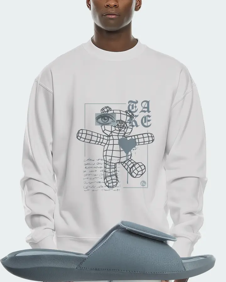 Jordan Hydro 6 Sneaker Matching White Sweatshirt (TAKE) - View 2