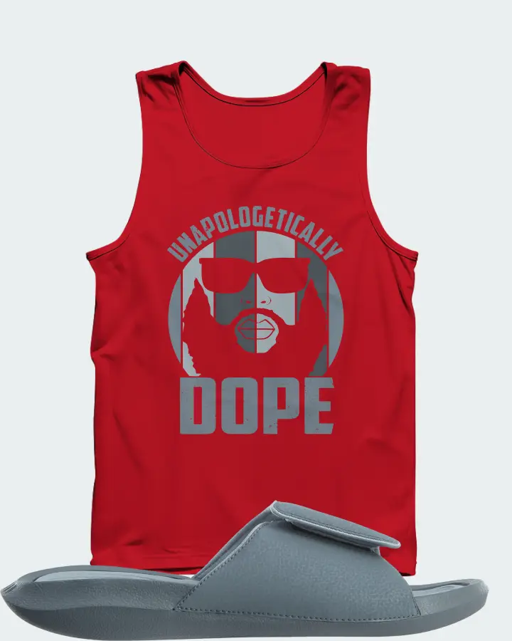 Jordan Hydro 6 Sneaker Matching Red Tank Top - UNAPOLOGETICALLY DOPE Man