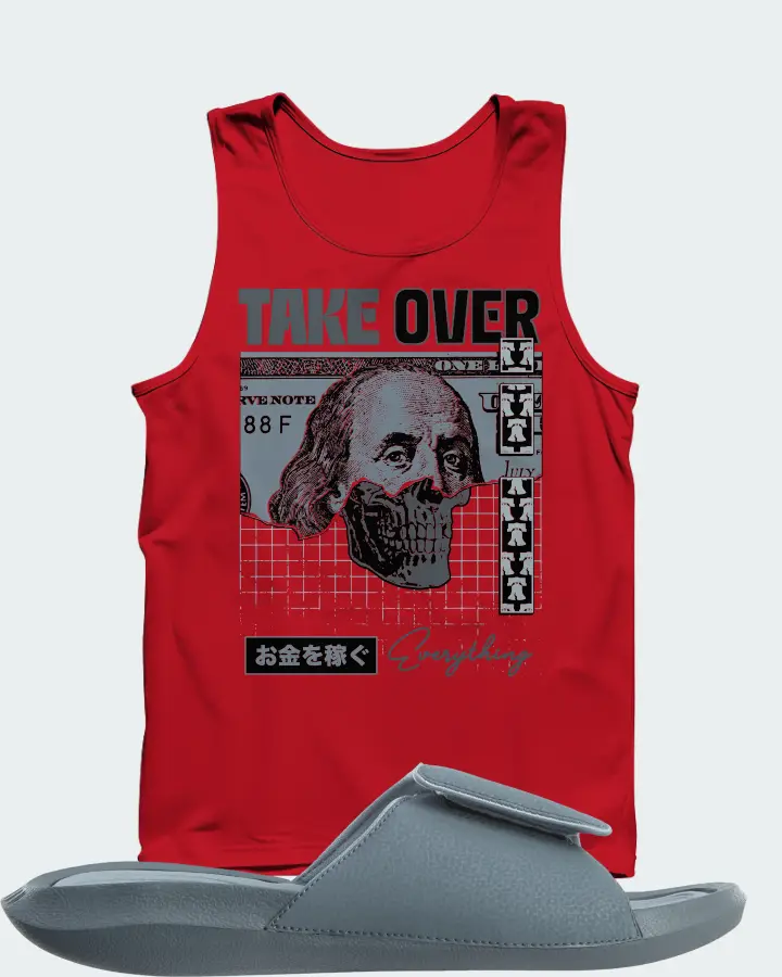 Jordan Hydro 6 Sneaker Matching Red Tank Top - Take Over