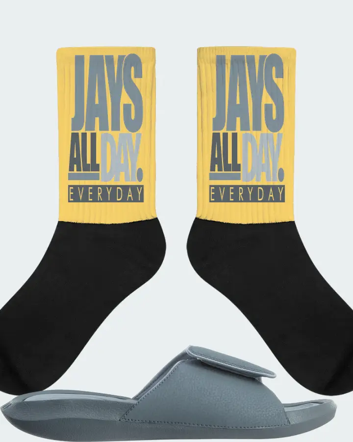 Jordan Hydro 6 Sneaker Matching Yellow Socks - Jays All Day