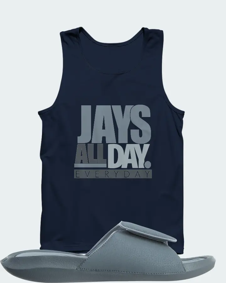 Jordan Hydro 6 Sneaker Matching Navy Tank Top - Jays All Day