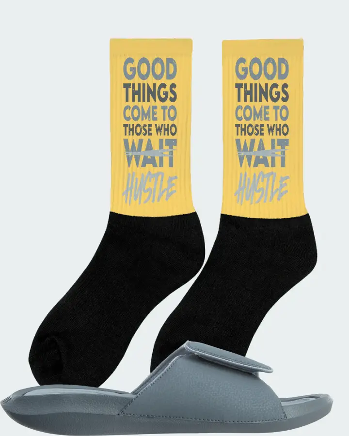 Jordan Hydro 6 Sneaker Matching Yellow Socks (Good Things Come) - View 3