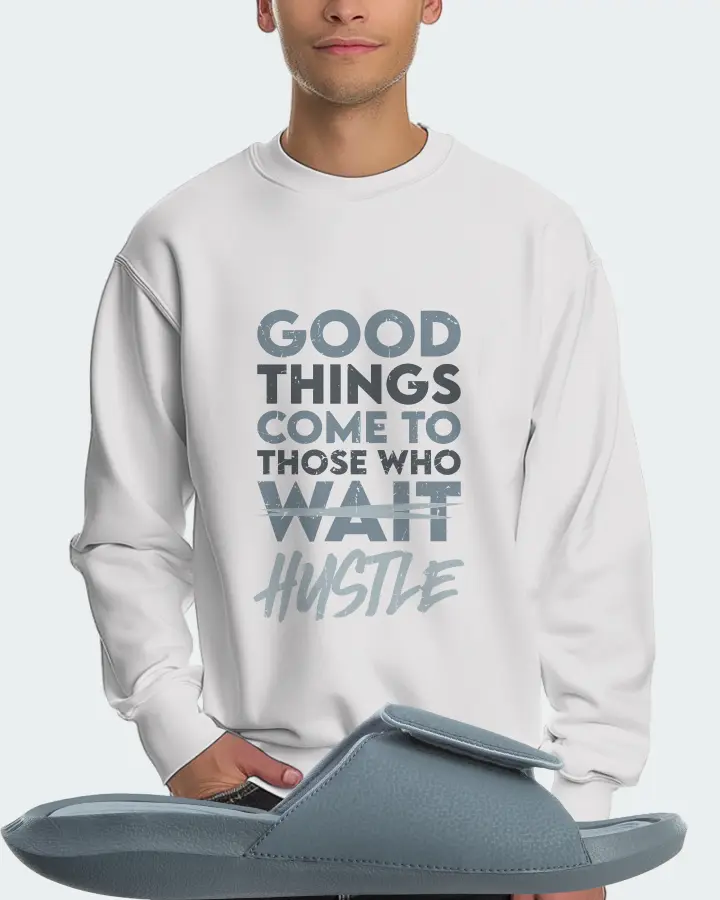 Jordan Hydro 6 Sneaker Matching White Sweatshirt (Good Things Come) - View 4