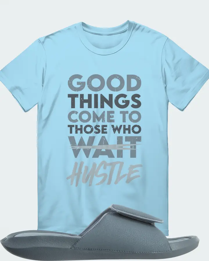 Jordan Hydro 6 Sneaker Matching Ocean Blue T-Shirt - Good Things Come