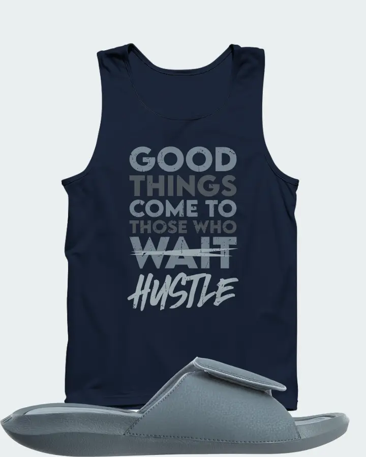 Jordan Hydro 6 Sneaker Matching Navy Tank Top - Good Things Come