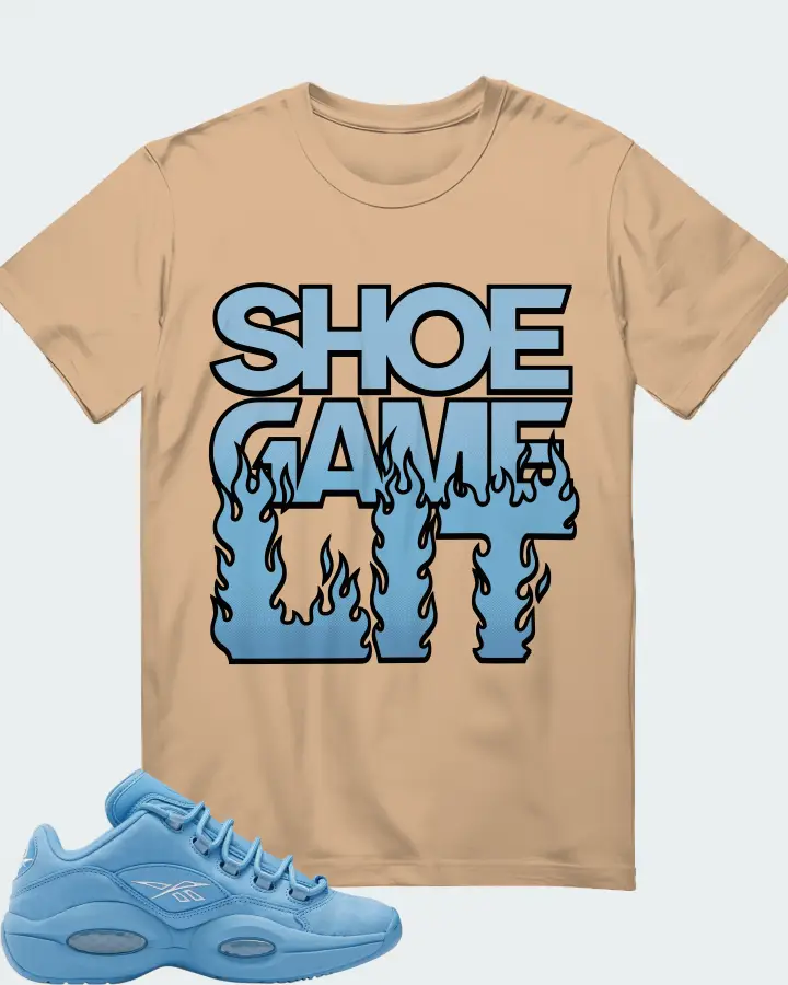 Reebok Question Low Sneaker Matching Cream Gildan T-Shirt - Shoe Game Lit Refreshed