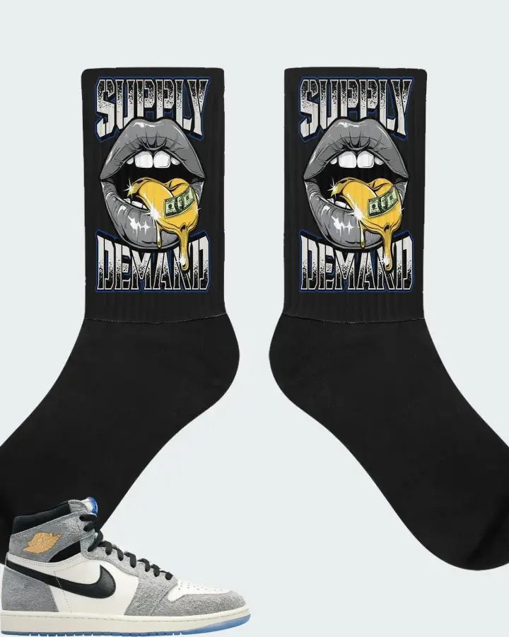 Air Jordan 1 High Retro OG Cool Grey Matching Socks