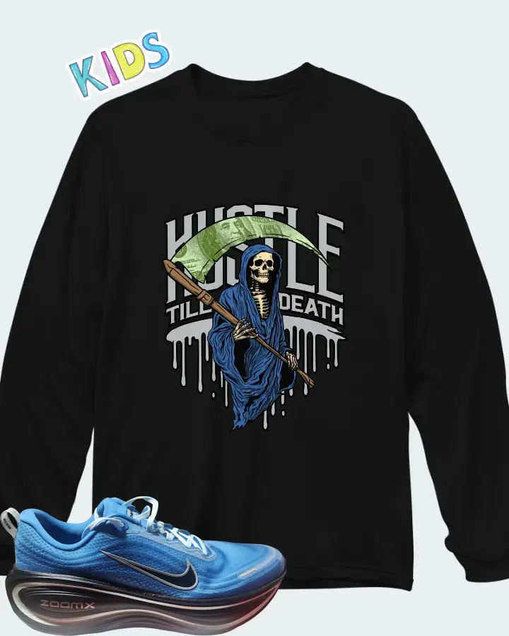 Nike Vomero Plus By You Star Blue Matching Kid's Long Sleeve T-Shirt