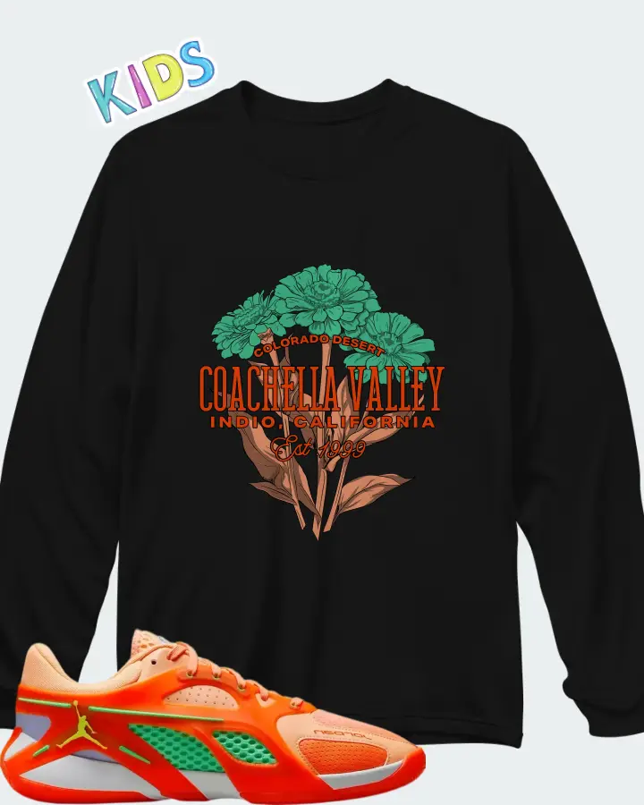 Air Jordan Heir Peach Jam Matching Kid's Long Sleeve T-Shirt